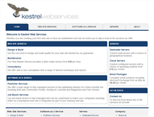 Tablet Screenshot of kestrelwebservices.com